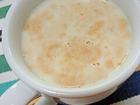 まるでスープ☆めかぶ茶できなこ牛乳♪